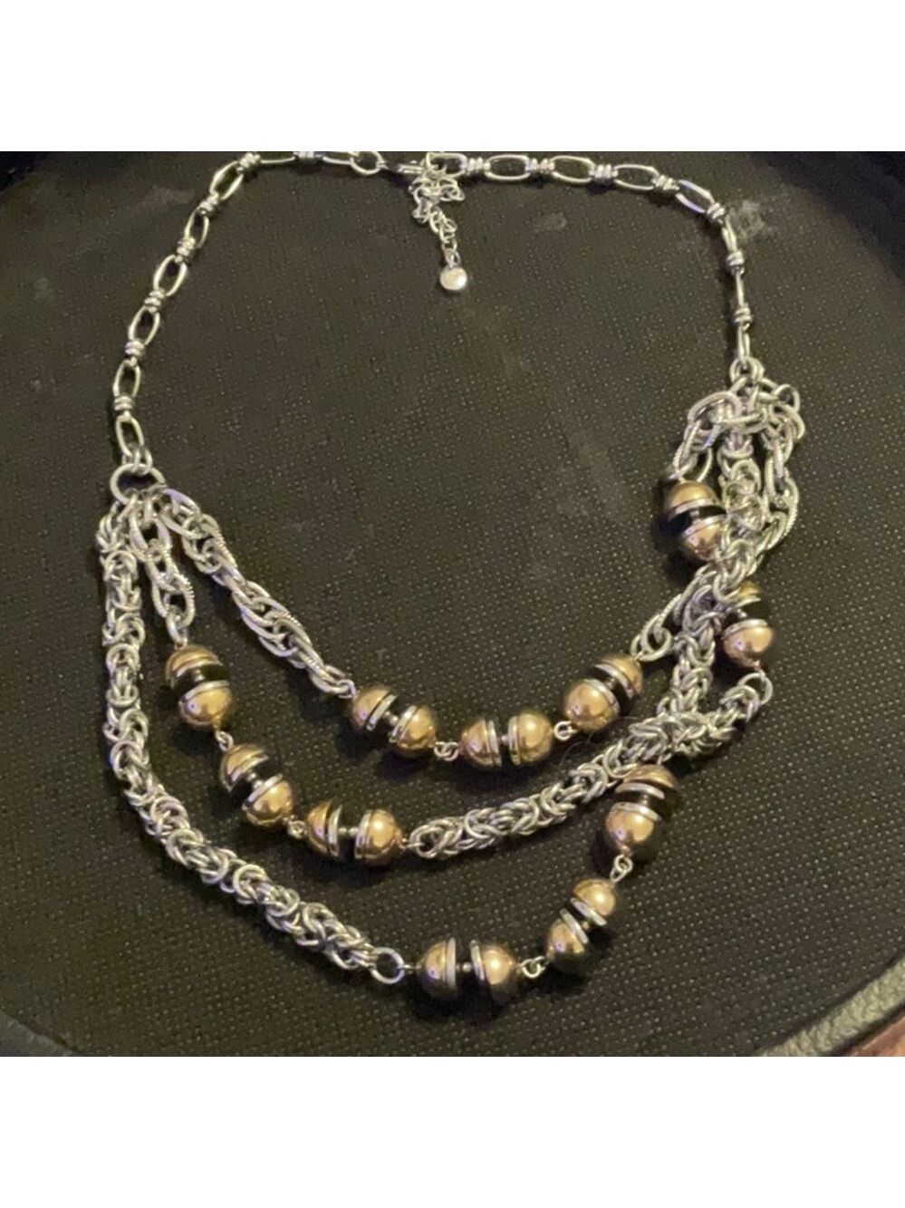 Two Tone Necklace Statement